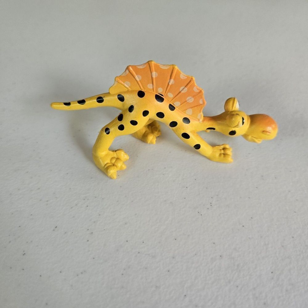 Yellow Dinosaur Toy Figure Black Dots Orange Sail Spinosaurus Kids Play‎